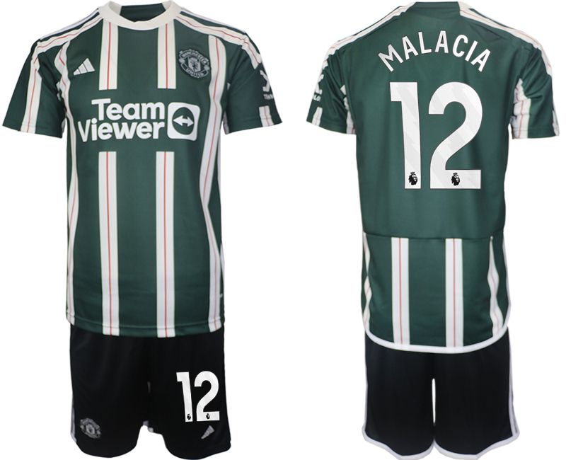 Men 2023-2024 Club Manchester United away green #12 Soccer Jersey
